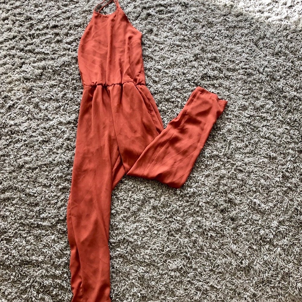 Orange jumpsuit romper - Picture 2 of 4